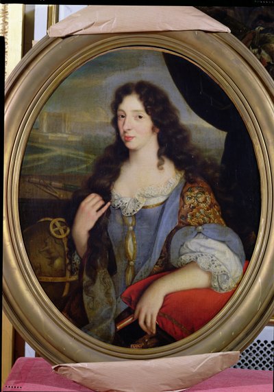 Portret van een onbekende geleerde vrouw voor het Observatorium van Parijs door French School